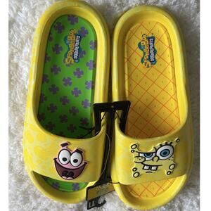 SpongeBob SquarePants Patrick Yellow Comfort Slides Sandals NEW Sz 11 Nick